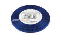 Wstążka satynowa 6mmx32m granatowa 2 Brewis